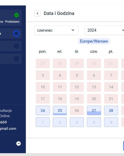 Dietetyk Online - Dietetix, kalendarz